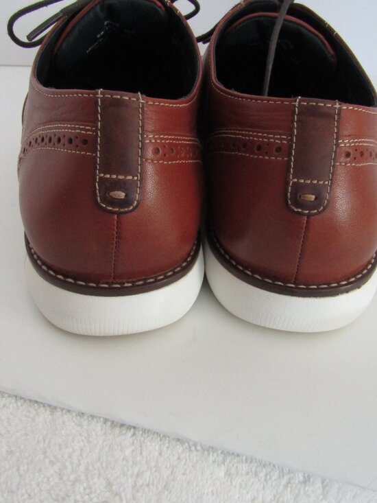 JOHNSTON & MURPHY sz 11 MENS  MODERN LEATHER TIE UP BUTTER SOFT LOAFTERS main image 5